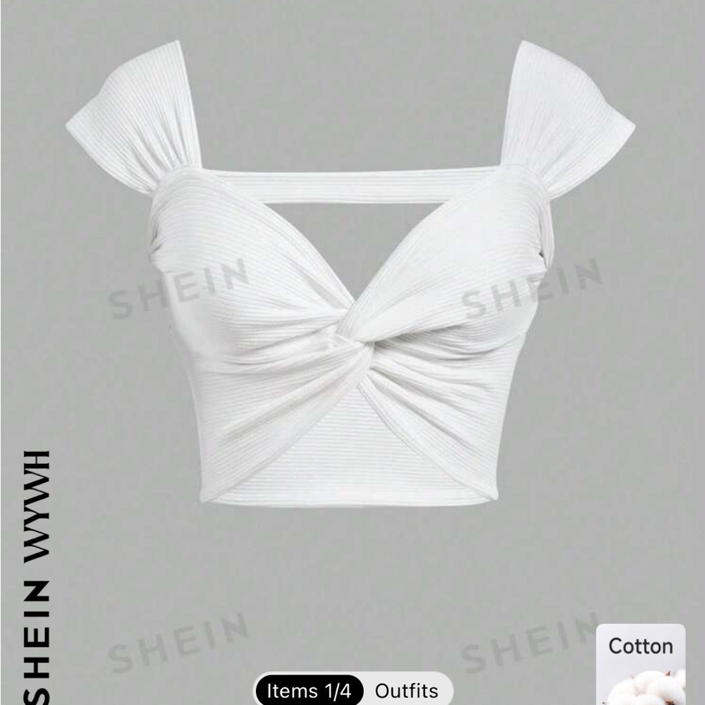 white top from shein, size small